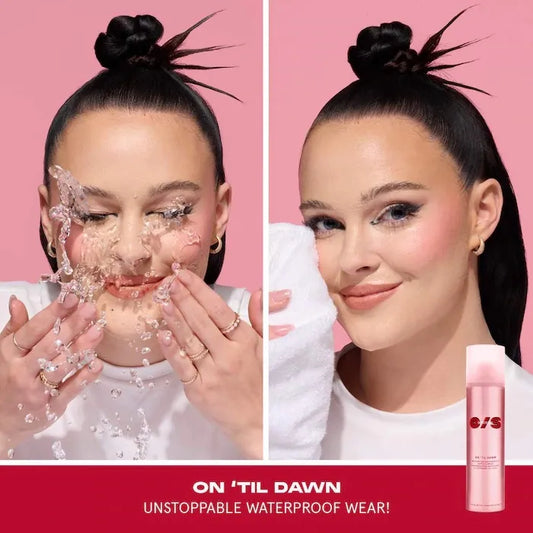 One size on ‘Til dawn mattifying waterproof setting spray