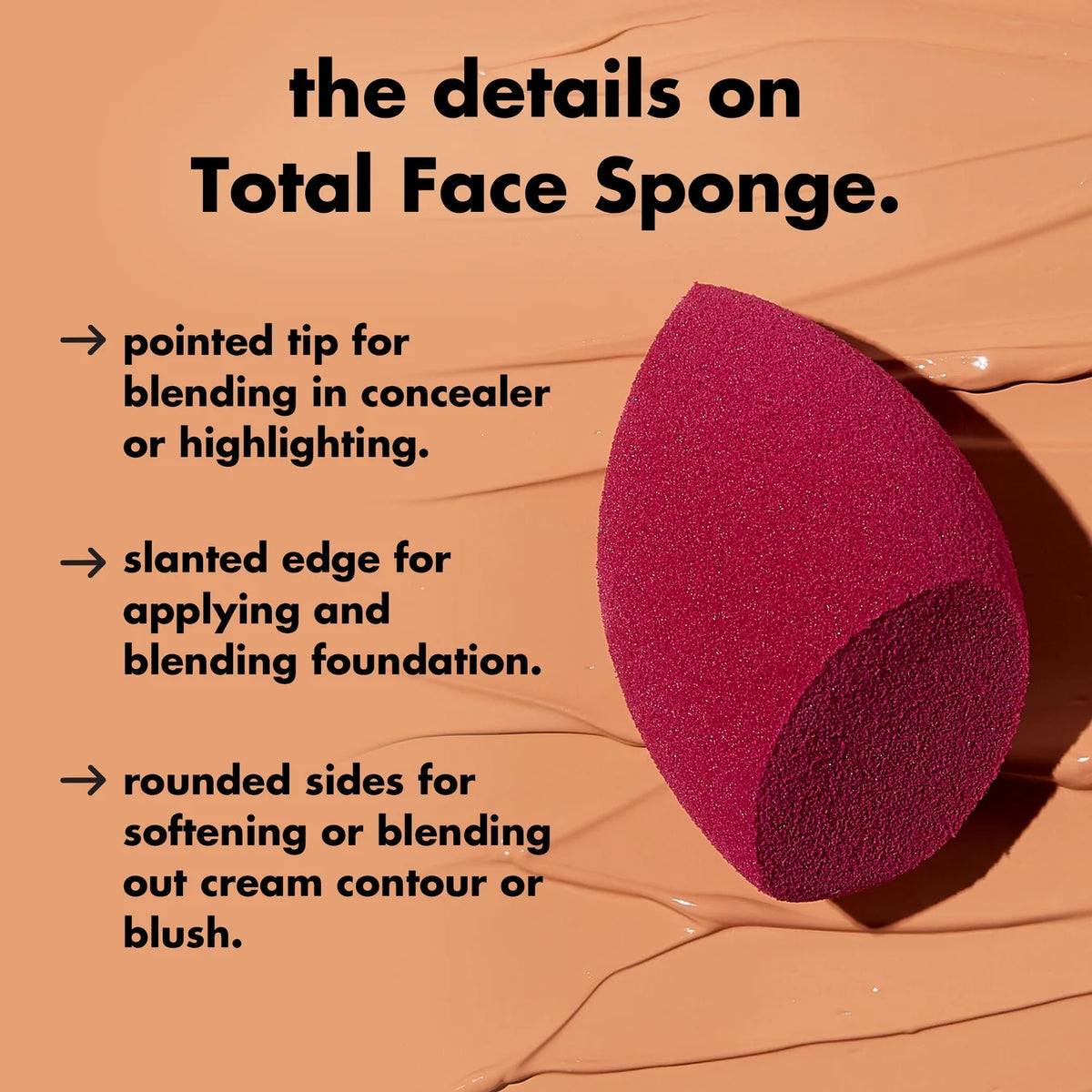 Elf cosmetics total face sponge