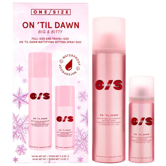 One size On 'Til Dawn Mattifying Waterproof Setting Spray Big & Bitty Duo