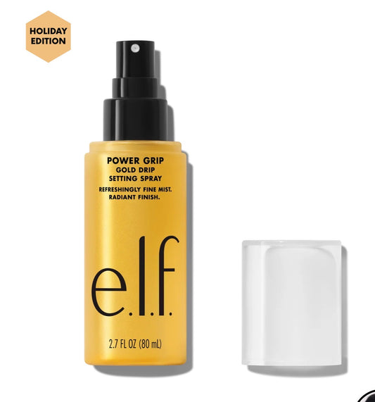 Elf cosmetics power grip Gold drip setting spray