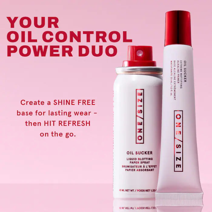 One Size Oil Sucker Prep & Refresh Mattifying Duo