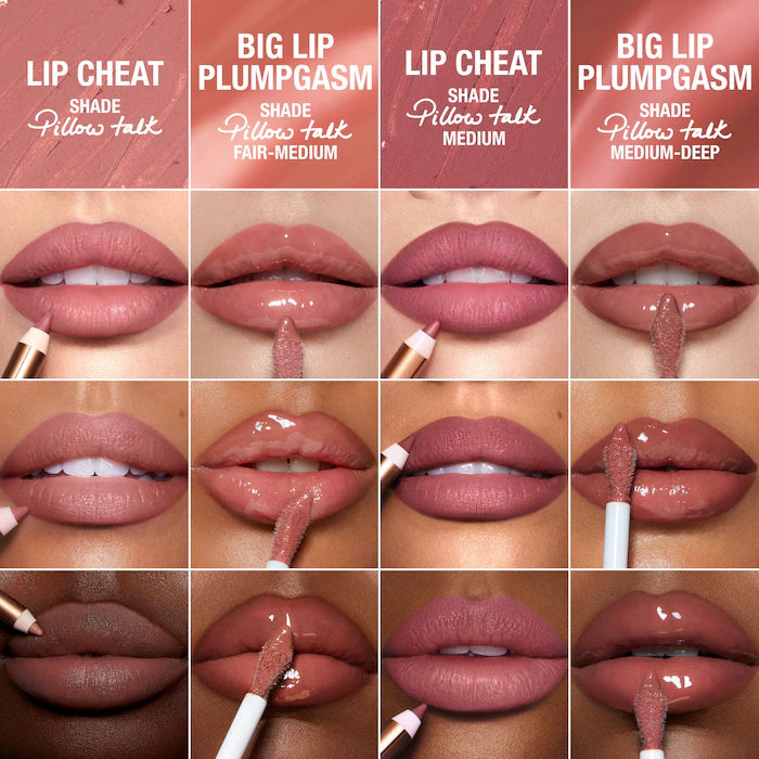 Charlotte tilbury mini Pillow talk Plumpgasm lip liner and lip gloss set