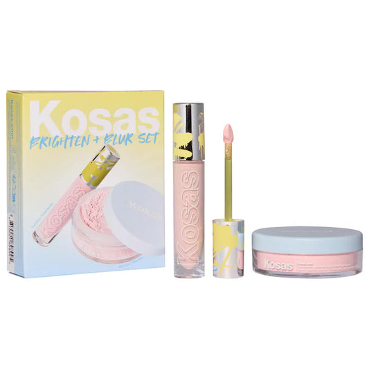 Kosas brighten & blur set - Color corrector + Loose setting powder set