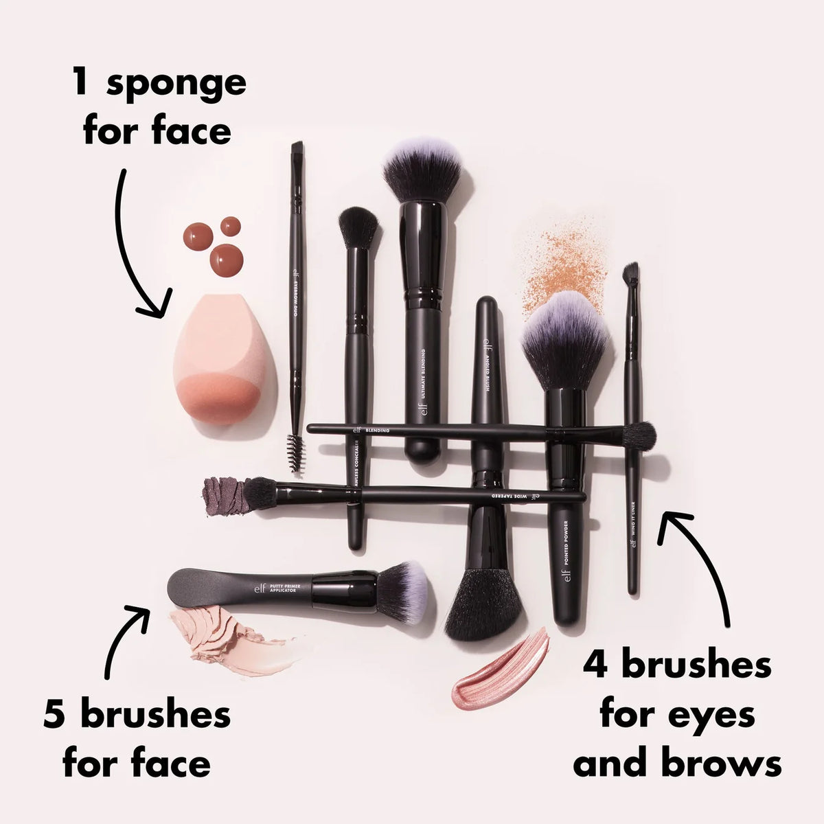 Elf cosmetics Ten out of ten brush kit