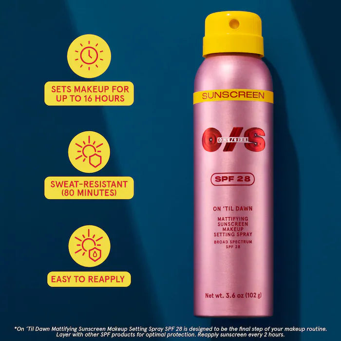 ONE / SIZE On ‘til dawn Makeup setting spray spf 28