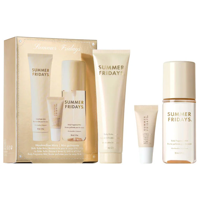 Summer fridays Marshmallow minis body and lip set