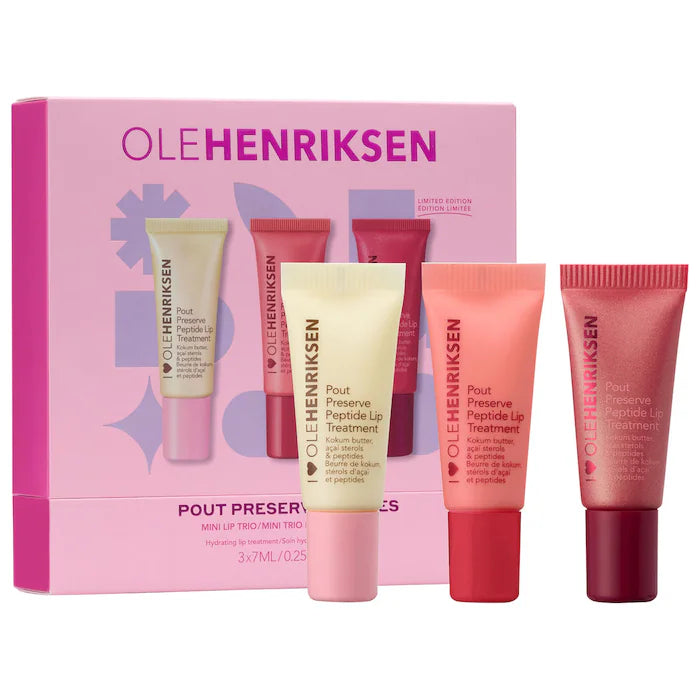 Olehenriksen pout preserve mini hydrating peptide lip set