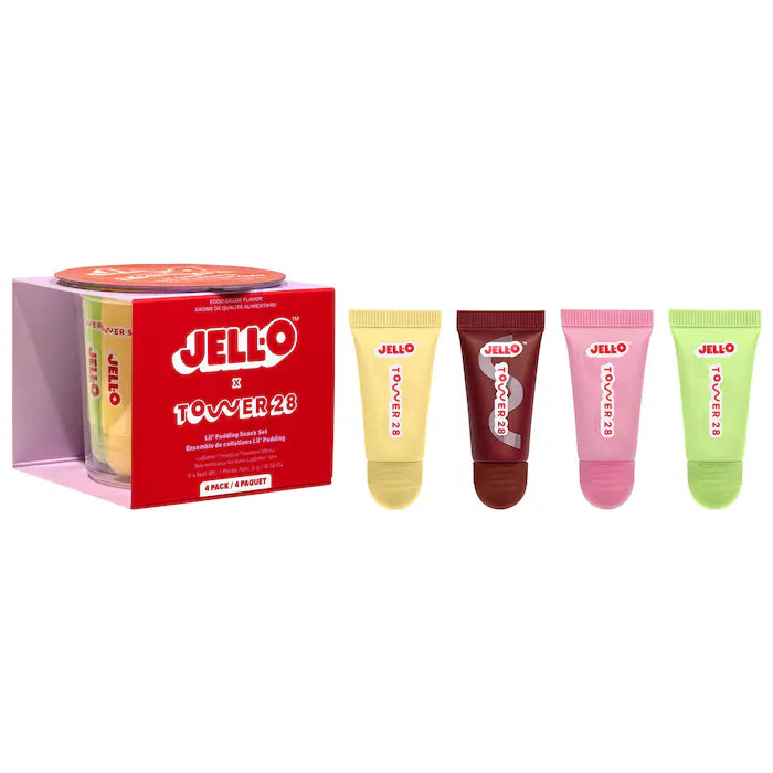 Tower 28 Beauty Jell-o x Tower 28 Lil’ Pudding mini lip softie gift set