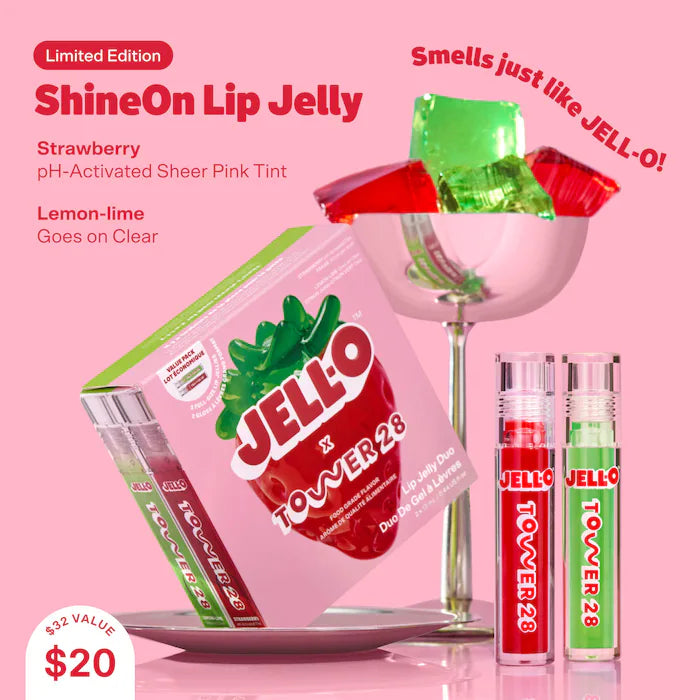 Tower 28 Beauty Jell-O x Tower 28 lip gloss Gift set