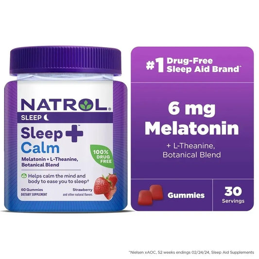 Natrol sleep + calm Melatonina + L -Theanime 60 gomitas