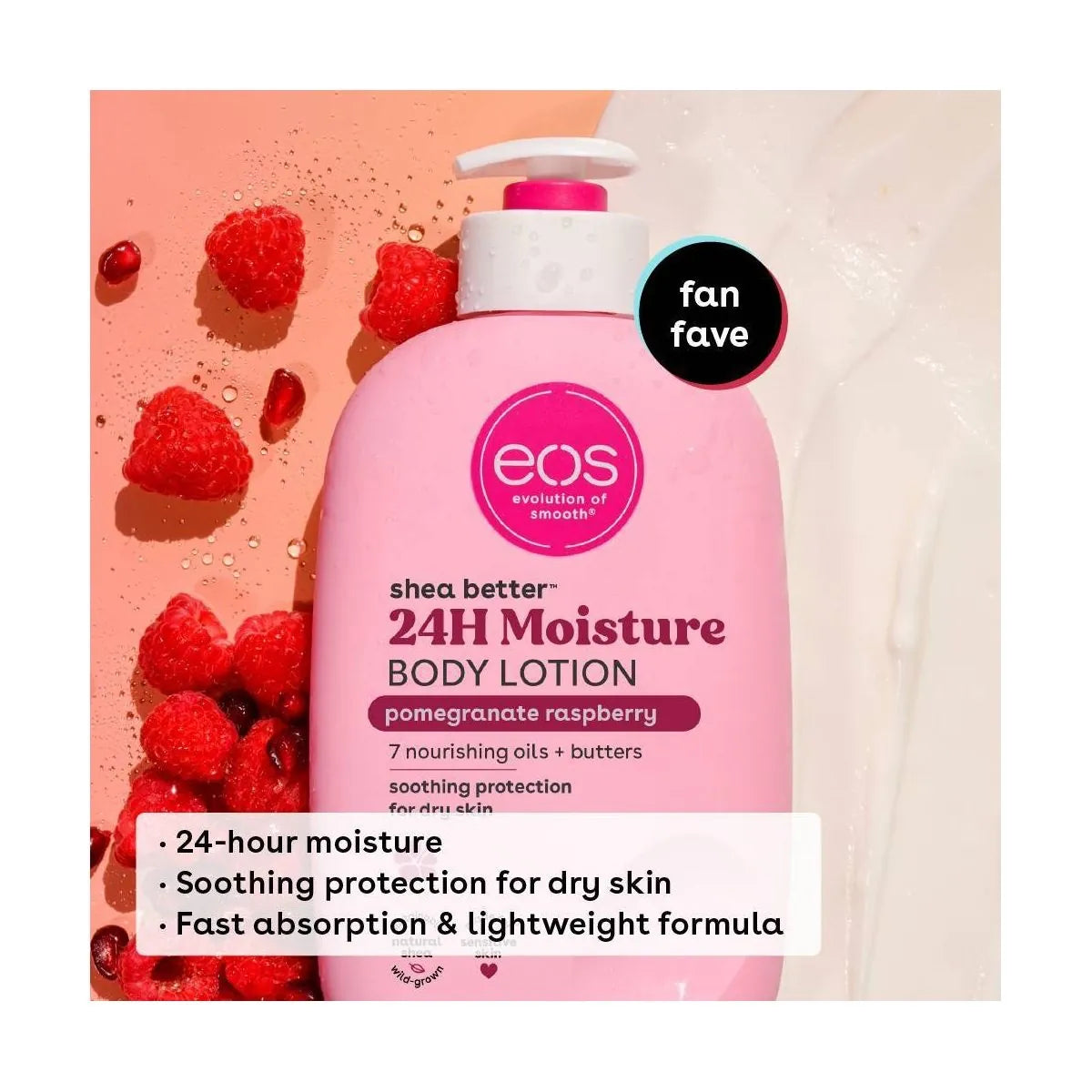 Eos shea butter 24h moisture body lotion