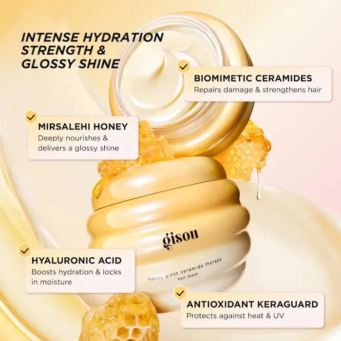 Gisou honey gloss ceramides Therapy hydrating hair mask