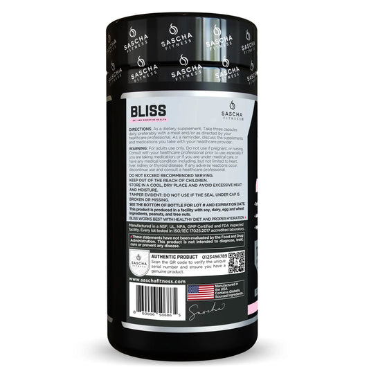 Sascha fitness Bliss gut and digestive health 90 capsulas