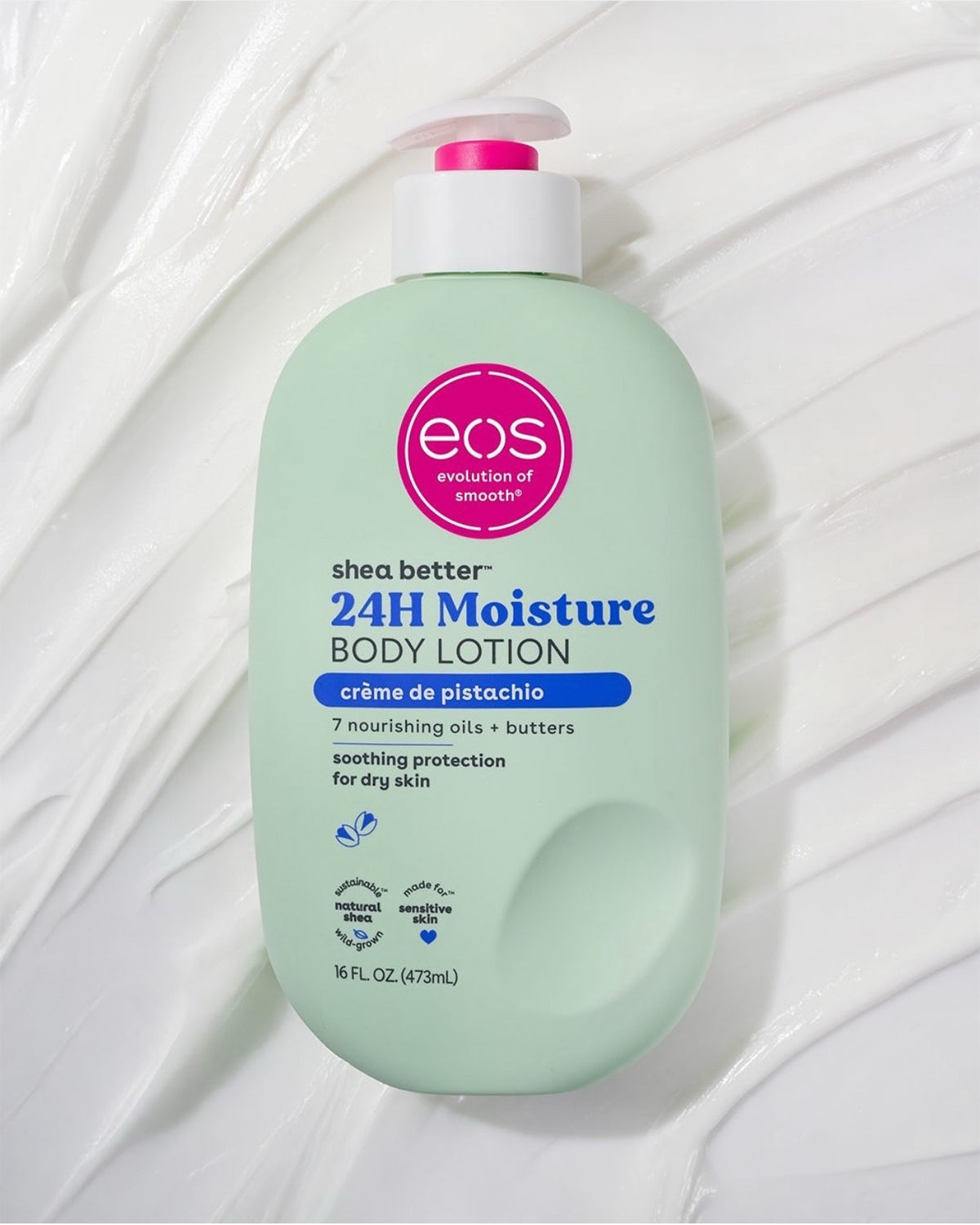 Eos shea butter 24h moisture body lotion